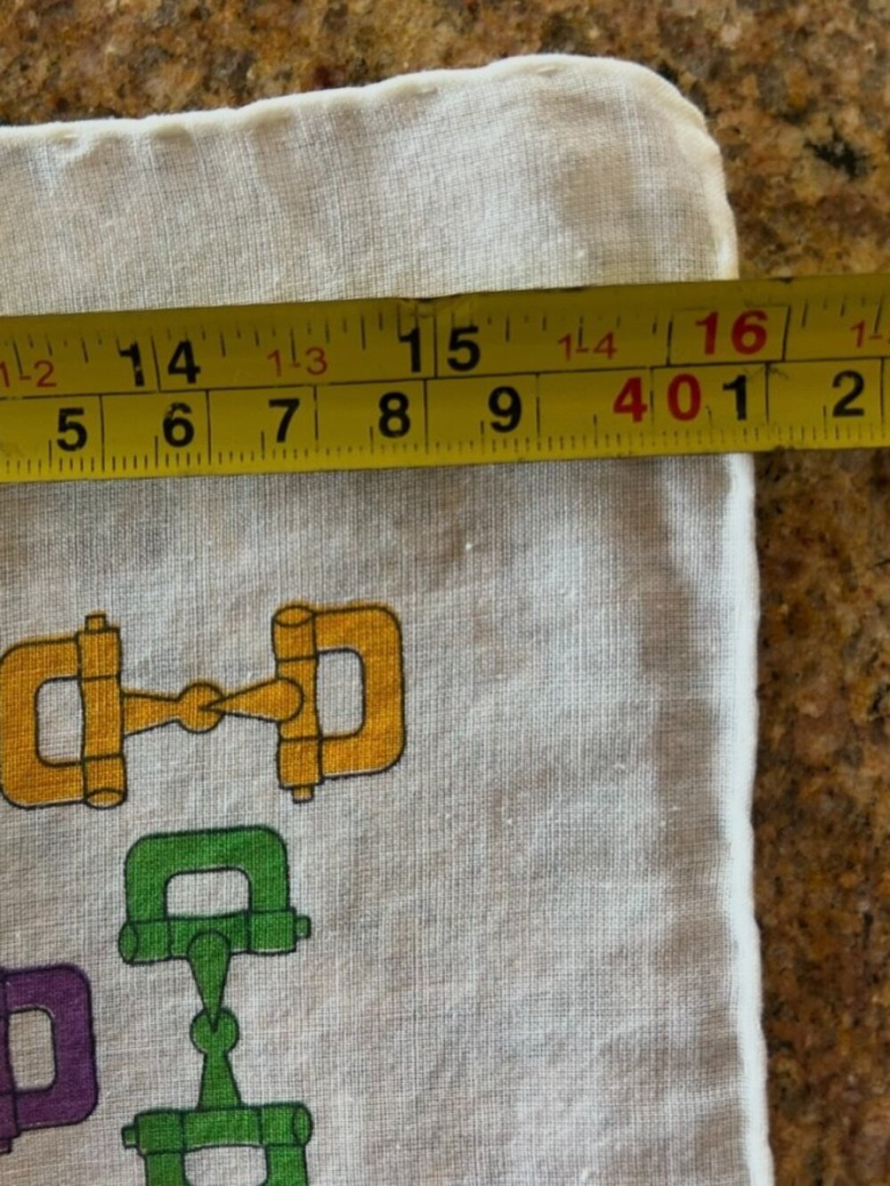 Vintage Gucci Rainbow Horsebit Chain Pattern Cotton Scarf Handkerchief - Picture 7 of 7